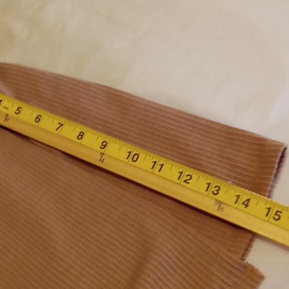 Old Navy Girls Small Tan Faux Wrap knit Skirt with Butterfly accent. Office. - Picture 6 of 7